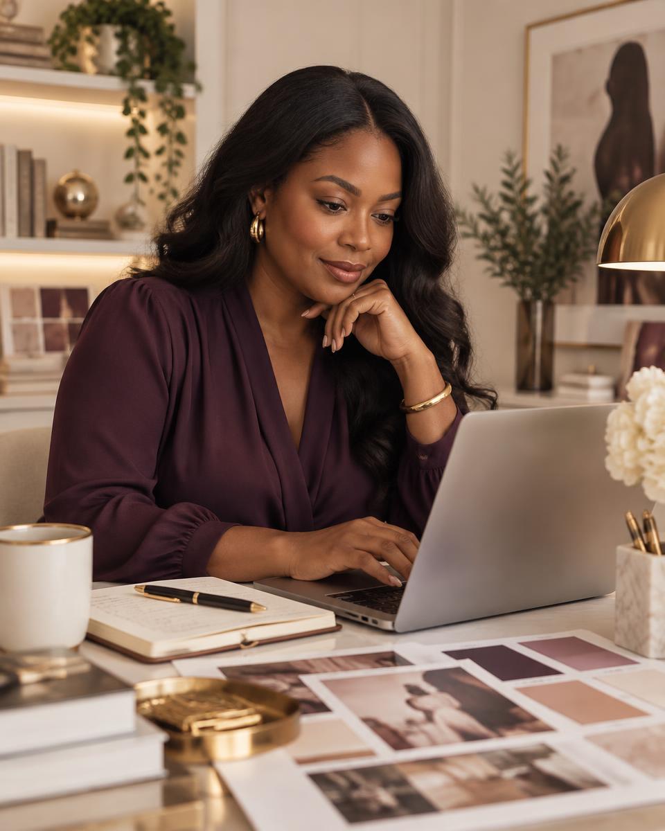 A founder using Kukuwaa Coach while planning her brand